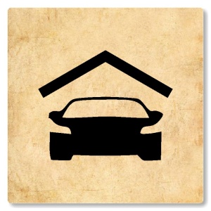 Garage, 80x80mm, pergamen, Nevada